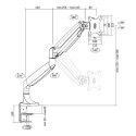 Logilink Logilink | Uchwyt biurkowy | BP0042 | 13-32 " | Maksymalna waga (udźwig) 9 kg | Srebrny