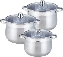 GARNKI GASTRO STOCK POT 6 ELE 10.7L+8.6L+7.0L KLAUSBERG KB-7177