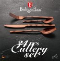 KOMPLET SZTUĆCÓW 24-EL. BŁYSZCZĄCE BERLINGER HAUS ROSEGOLD BH-2621